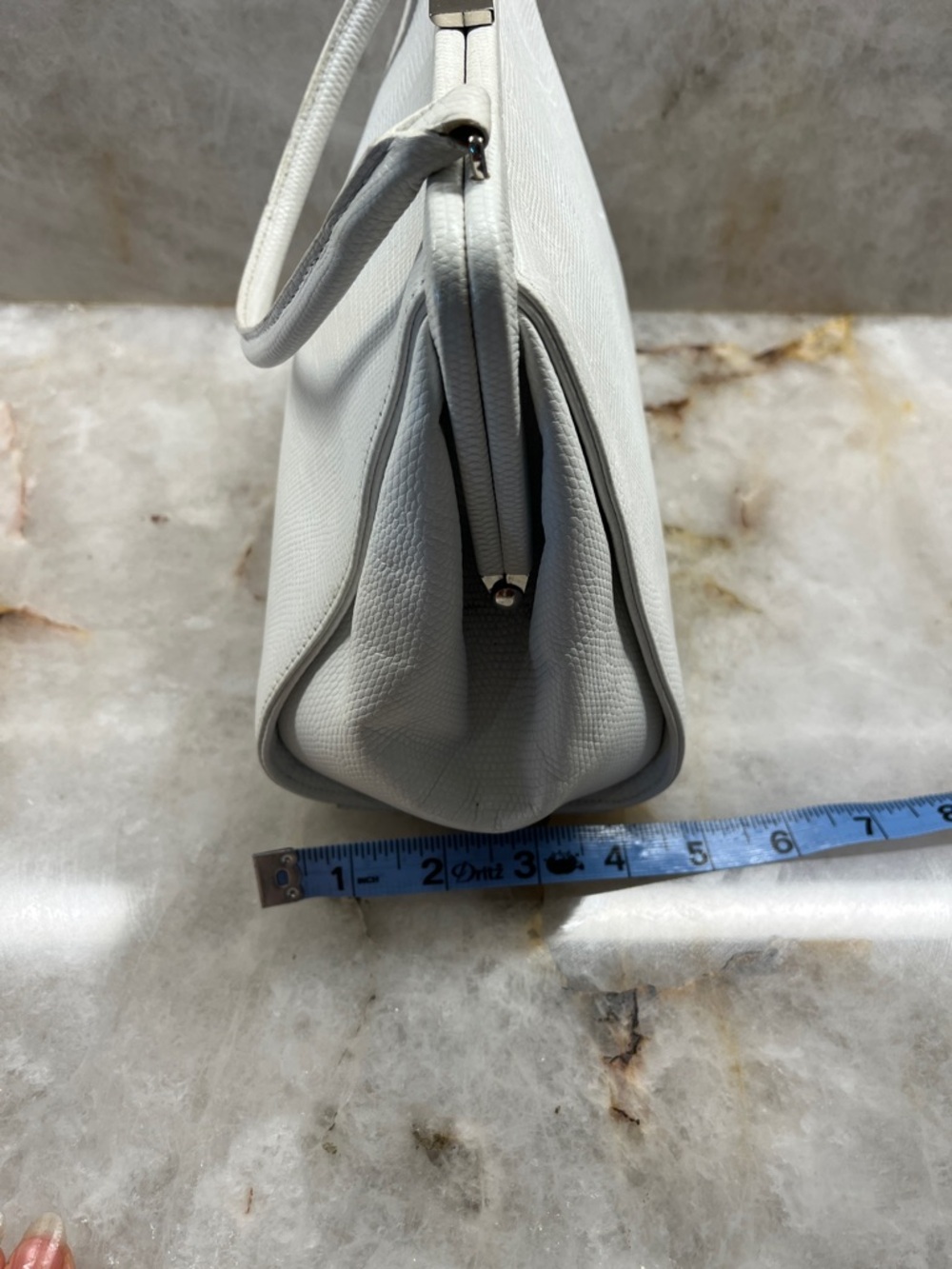 Banana Republic White Mini Top-Handle Satchel - Picture 8 of 9